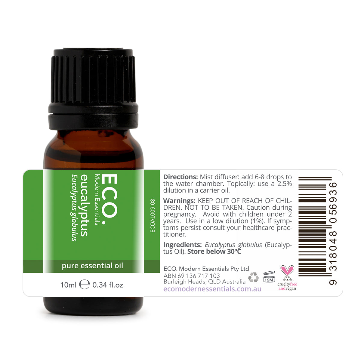 ECO. Modern Essentials Eucalyptus essential oil bottle