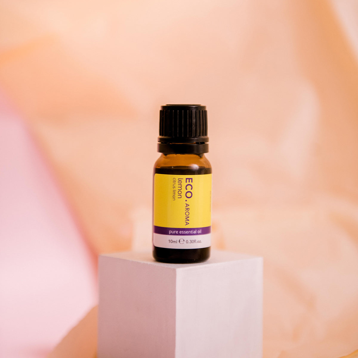 Lemon essential oil bottle