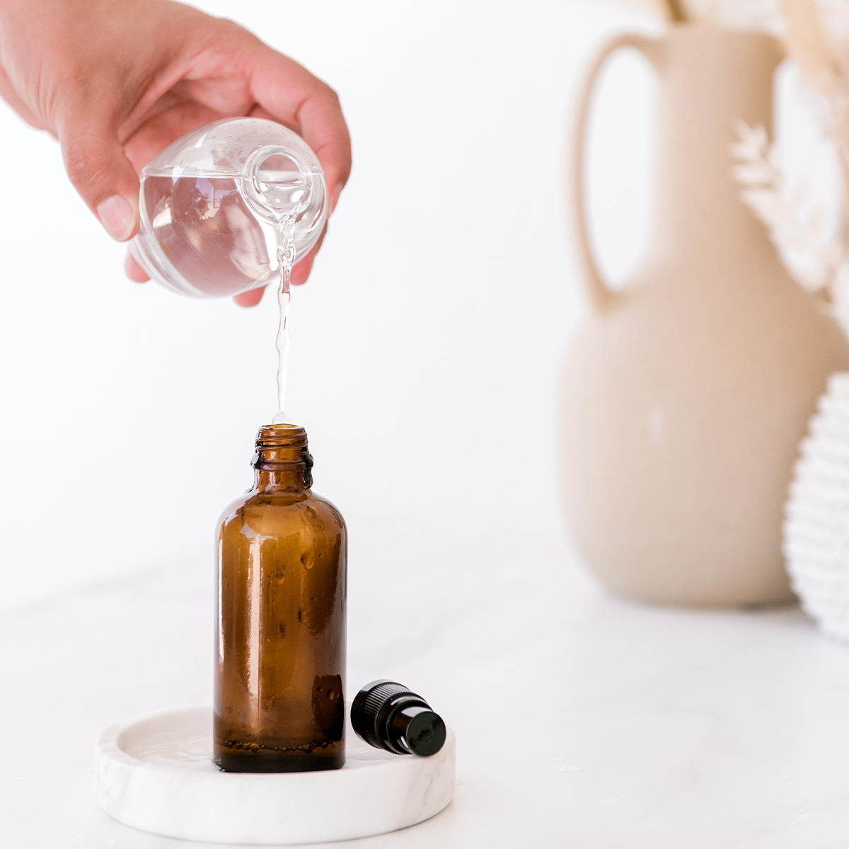 100ml Amber Glass Spray Bottle Trio